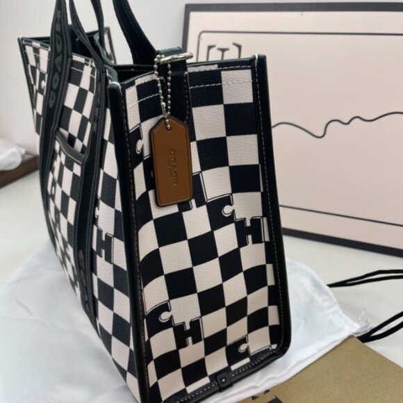 coach Smith Tote With Checkerboard Print CR101 - Picture 5 of 5